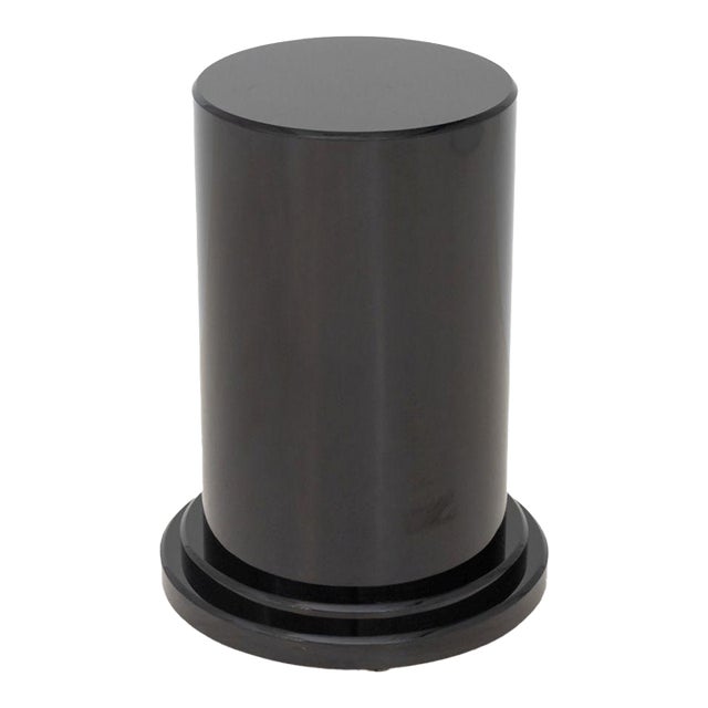 Modern Black Lacquered Pedestal For Sale