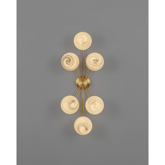 Brass Orion 6 Flush Mount For Sale - Image 8 of 12