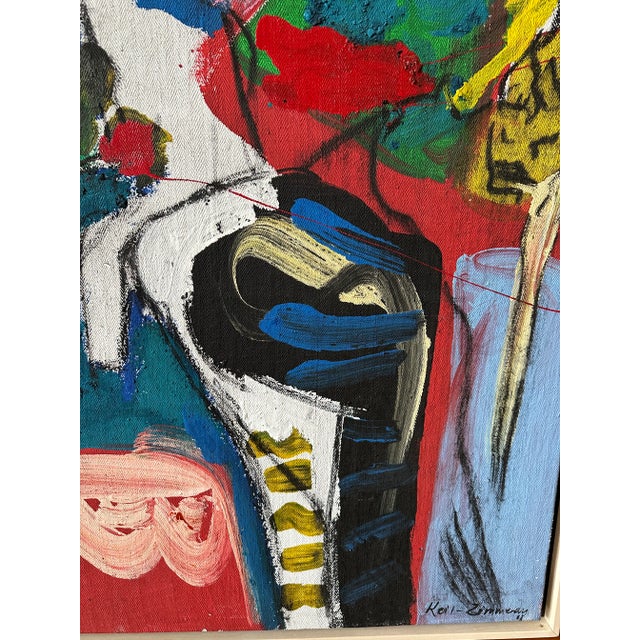 Textile Rare Large Scale Peter Keil Painting, 1988 - Junge Wilde Collection For Sale - Image 7 of 10