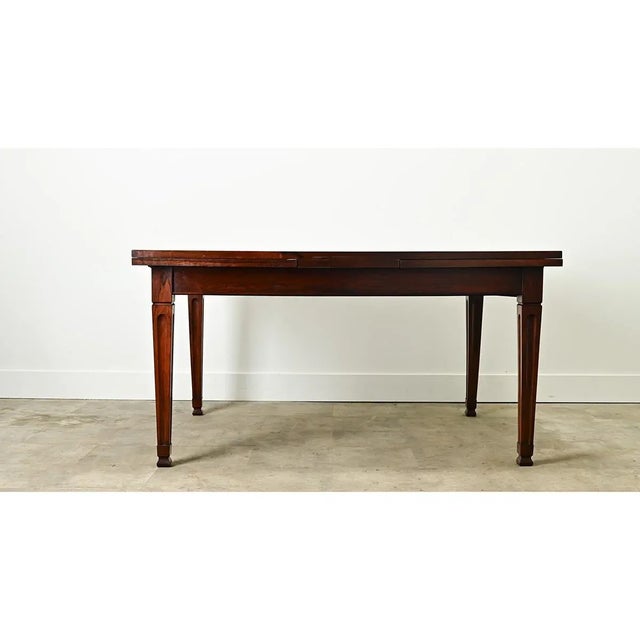 Brown Dutch Rosewood Extending Dining Table For Sale - Image 8 of 12