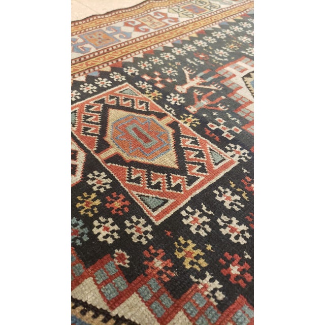 Antique Shirvan Rug, Hand Knotted, Wool Oriental Rug Navy Blue, Red, Beige, Grey For Sale - Image 14 of 16