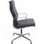 Charles Eames EA209 Soft Pad chair upholstered in black leather, and with a chrome frame and armrests. The chair is from...