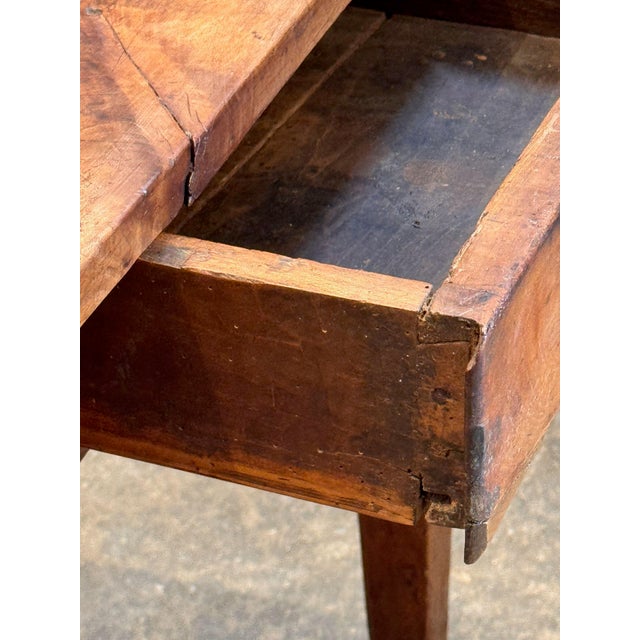 Wood 19th Century Fruitwood Farm Table With Pull-Out Leaf For Sale - Image 7 of 9