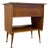 Vintage Mid-Century Modern Italian Style Flip-Top Sewing Table / Nightstand With Brass Finished Capped Legs. For Sale