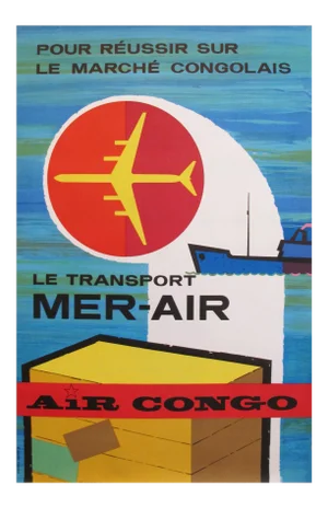 1960s Belgian Airline Poster