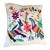 Mexican Otomi Embroidery Textile Pillow 16" W For Sale