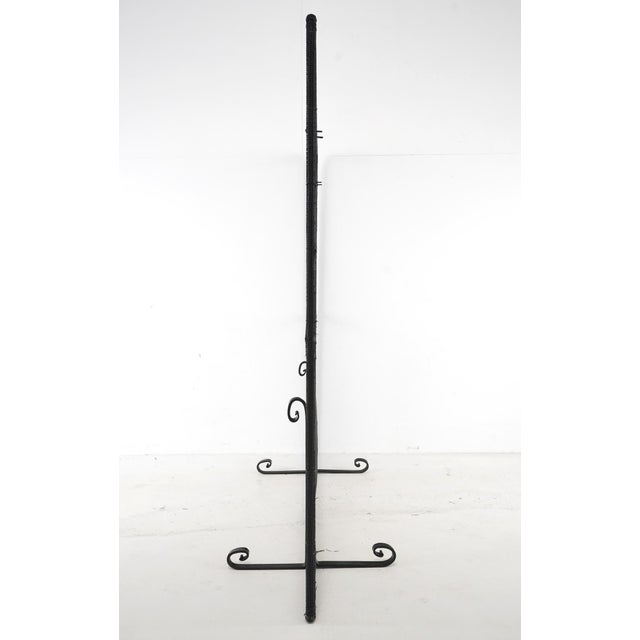 Antique Steel Mesh Wrought Iron Fireplace Screen 66 X 48.25 In. For Sale - Image 10 of 11