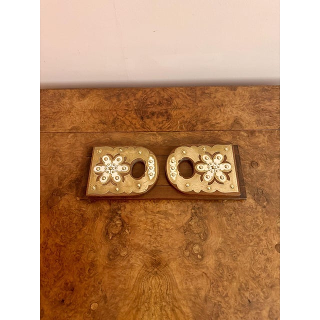 Antique Victorian Walnut and Brass Mounted Sliding Bookends, 1860, Set of 2 For Sale - Image 6 of 7