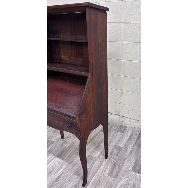 Antique 19th Century Primitive Country Secretary Desk and Bookcase For Sale - Image 10 of 10