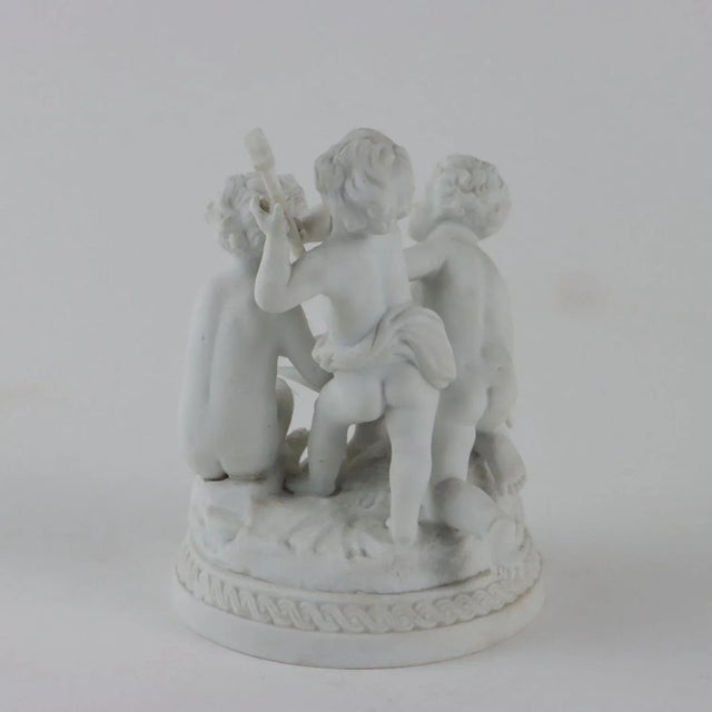 White Antique Angels Sculptures from Sèvres Biscuit For Sale - Image 8 of 10