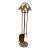 Solid Brass Fireplace Tools with Horse Head Handles & Stand - Set of 3 For Sale