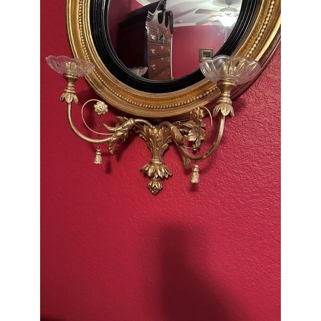 Traditional Eagle Convex Mirror - Colonial Williamsburg Reproduction For Sale - Image 3 of 5