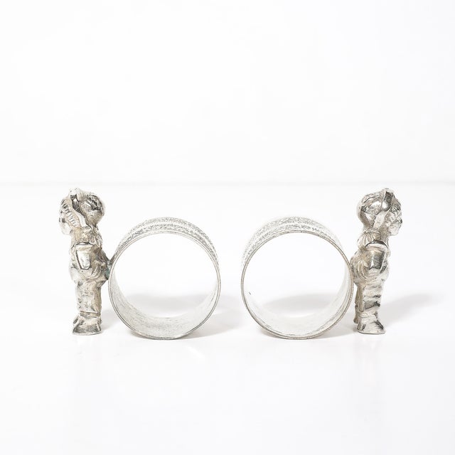 Pair of Victorian Silver-Plated 'Eton Boy' Napkin Holders For Sale - Image 11 of 12