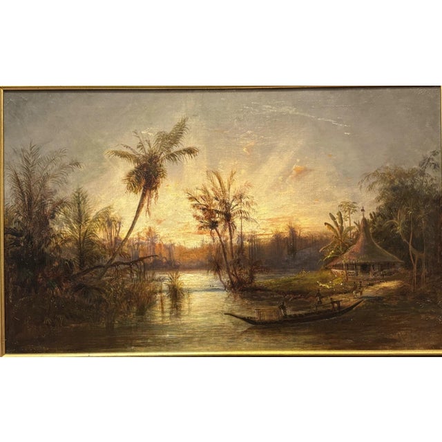 Modern Fritz Klingelhöfer, Africa, Oil Painting on Canvas For Sale - Image 3 of 8