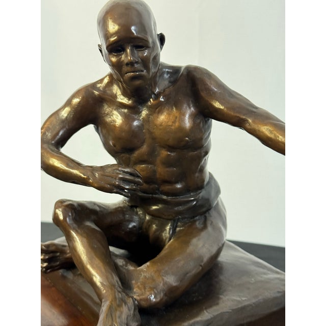 2010s 2011 Janice Barone Signed Bronze “Sumo Wrestler” Sculpture For Sale - Image 5 of 11
