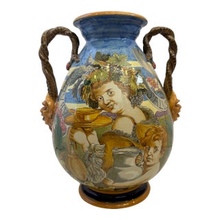 Rare 19th Century Ginori Figural Vase For Sale