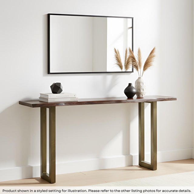 Elevate your home with the striking presence of our Live Edge Solid Wood Console Table. This isn't just a piece of...