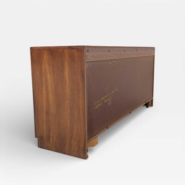 1970s Brutalist Lowboy Dresser With Sculptural Geometric Facade For Sale - Image 10 of 18