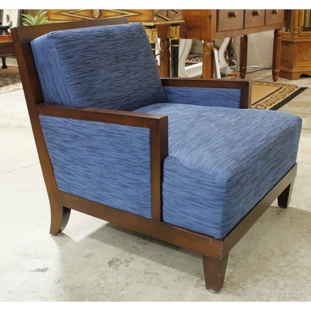 Contemporary HBF 'Barbara Barry' Blue Lounge Chair - Blue For Sale - Image 3 of 5