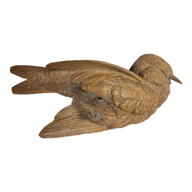 E Lynn Forehand Small Bird Carving Sculpture Figurine For Sale