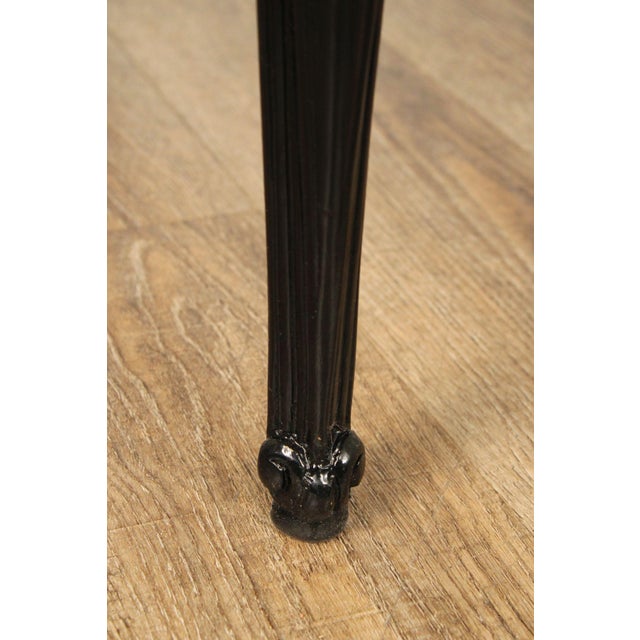 Wood Italian Art Deco Style Set of Eight Ebonized Dining Chairs For Sale - Image 7 of 18