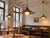 Ruffle Brass Pendant Light, Wavy Kitchen Island Lamp With Alabaster Globe For Sale - Image 6 of 15