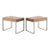 Solid Wood Accent Bench Tables With Steel Bases, Pair For Sale