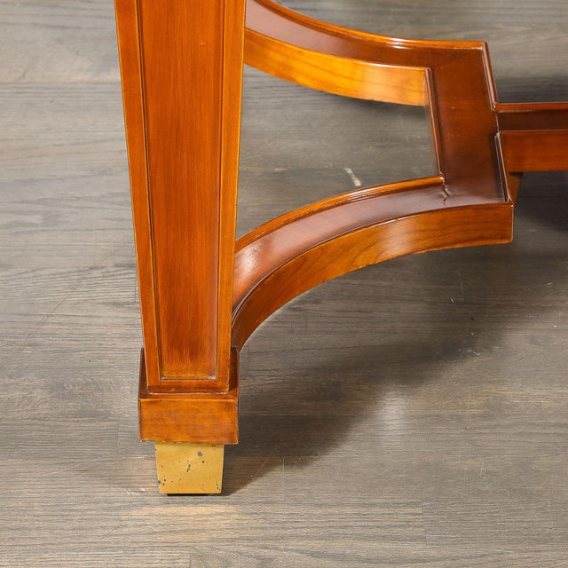 Wood Art Deco Directoire Style Book-Matched Walnut Dining Table From l'Art De Vivre For Sale - Image 7 of 18