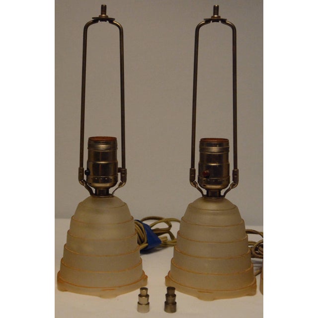 Art Deco Vanity Lamps Set of Two - a Pair For Sale In Nashville - Image 6 of 8