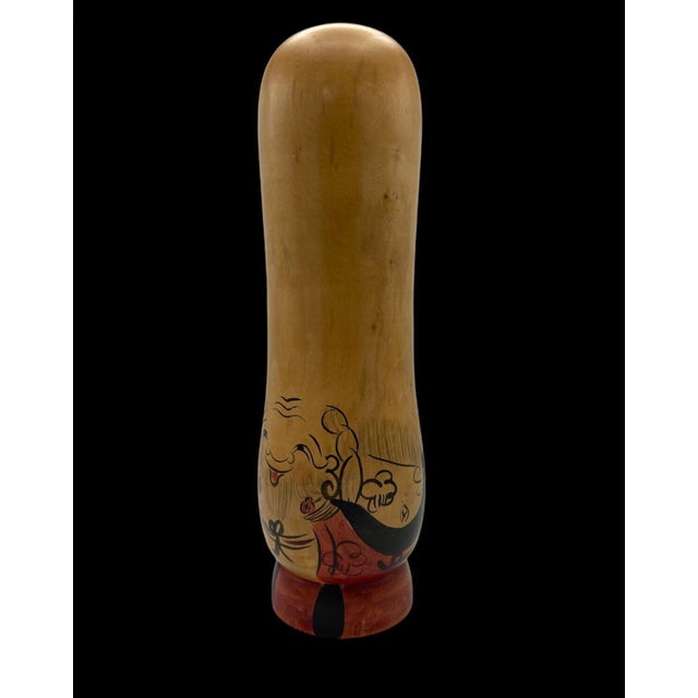 Vintage Sōsaku Kokeshi of Fukurokuju, 1960 For Sale - Image 6 of 8