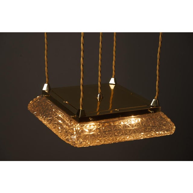 Art Deco Pendant with Cut Glass Shade, Vienna, Austria, 1920s For Sale - Image 12 of 18