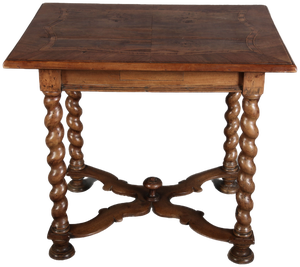 Small Antique Baroque Side Table in Walnut, 1800