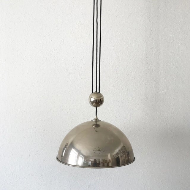 Mid-Century Modern Counter Balance Pendant Lamp by Florian Schulz, 1980s For Sale - Image 3 of 18