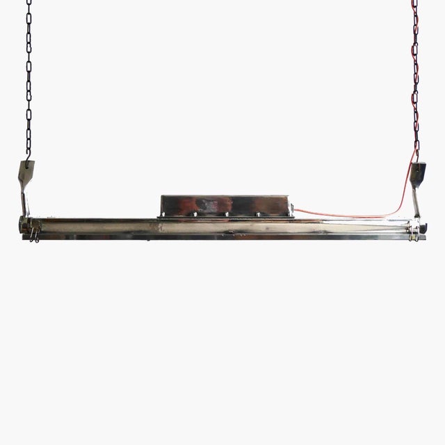 Large Fluorescent Double Pendant in Flat Cast Aluminum, 1970s For Sale - Image 11 of 11