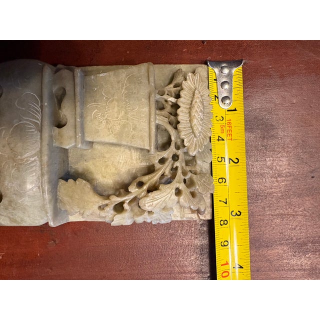 Stone Hand Carved Soapstone Chinese Book End For Sale - Image 7 of 7