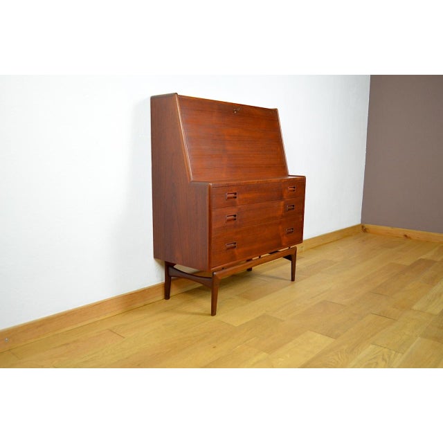 Vintage Danish Secretary in Teak by Arne Hovmand Olsen for Mogens Kold, 1960 For Sale - Image 12 of 18