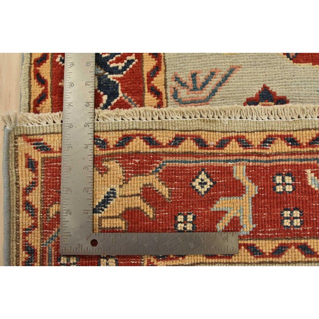 Kazak Runner 2’9” X 9’4” Gray Wool Tribal Hand-Knotted Oriental Rug For Sale - Image 14 of 14