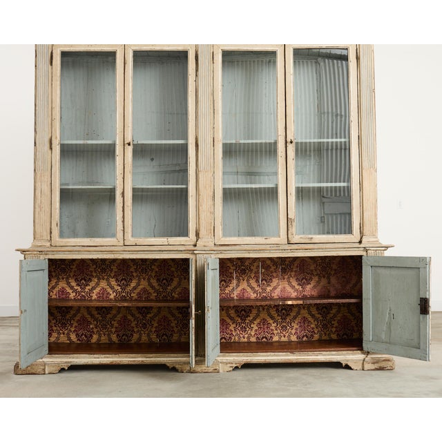 19th Century 19th Century French Neoclassical Style Painted Bookcase For Sale - Image 5 of 12