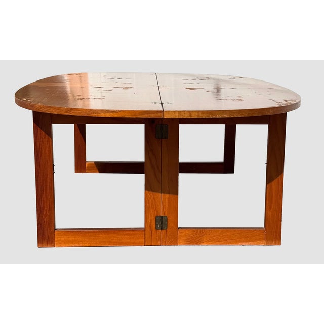 Mid-Century Modern Mid-Century Modern Danish Beni Mobler Teak Mixed Wood Folding Coffee Table For Sale - Image 3 of 13