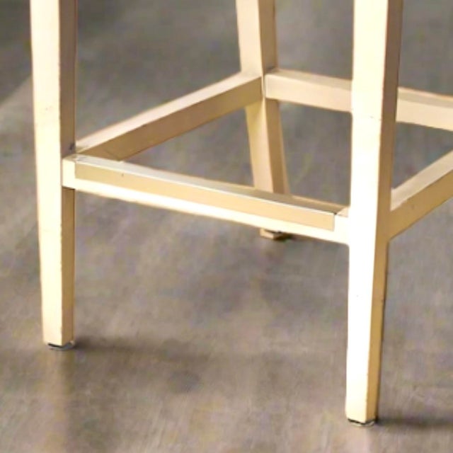 Large 1970s Commercial Grade Unholstered Counter Stools | Pair For Sale In Fayetteville, AR - Image 6 of 7