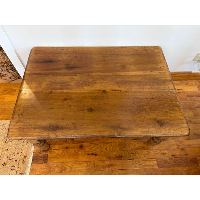 Rustic Mid 19th Century Large Irish Pine Coffee Table W/Drawer For Sale - Image 3 of 9
