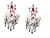 Ruby Red Crystal Beaded Sconces, 1940s, Set of 2 For Sale - Image 3 of 15