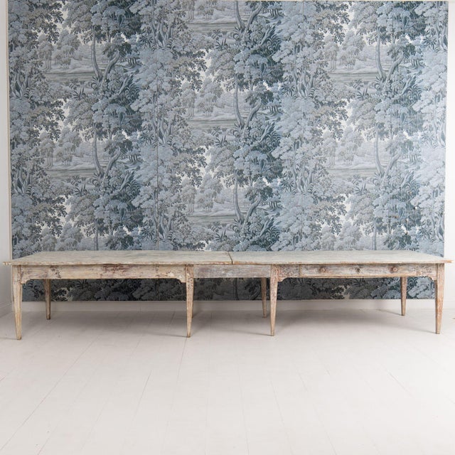 A beautiful pair of Italian tables in original patina with a lovely history. These 19th century tables came from the...