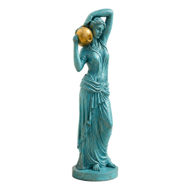 32-Inch Greco-Roman Style Garden Maiden Sculpture For Sale