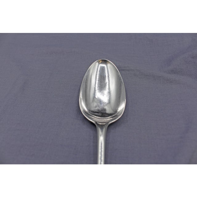 Rococo 1755 London Sterling Silver Hanoverian Pattern Tablespoon by John Cafe For Sale - Image 3 of 4