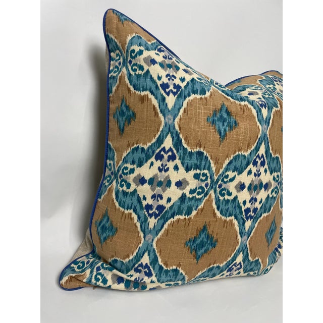 Fabricut Inc. Nomadic Isabelle De Borchgrave Screen Printed Fabricut Pillows - Pair For Sale - Image 4 of 9