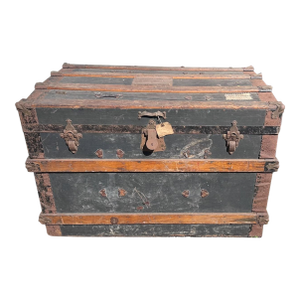 Antique Charles H Klinge Steamer Trunk