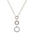 0.14ctw Diamond 3-Ring Pendant Necklace 14k Tri-Toned Gold 20" Cable Chain For Sale