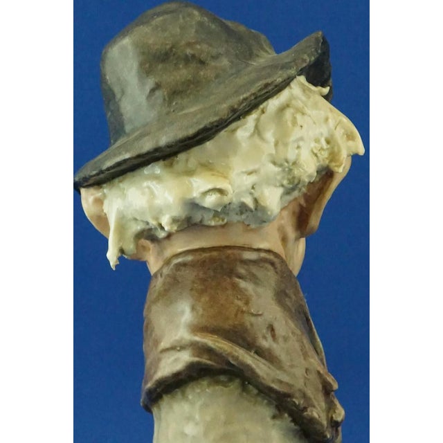 20th Century Ironic Bust of an Elderly Man with a Pipe by Giuseppe Cappè for Capodimonte, Italy, 1950s For Sale - Image 15 of 18