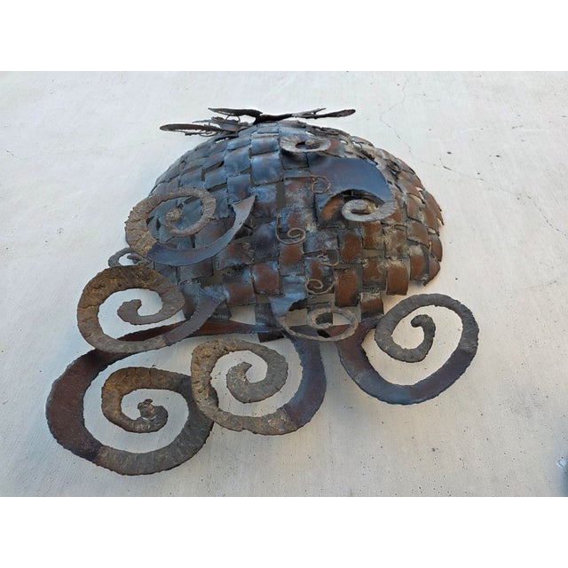 Mid-Century Modern Large Brutalist Torch Cut Fish Wall Sculpture For Sale - Image 3 of 9